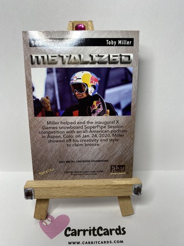 TOBY MILLER 2021 Skybox Metal Universe Champions Rame Metallizzato #149 - Foto 5 di 6