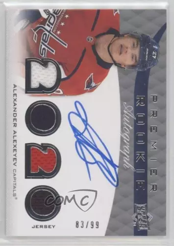 2020-21 Upper Deck Premier Rookie Jersey /99 Alexander Alexeyev #PRA-AA Auto RC
