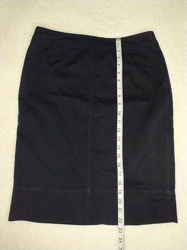 ESCADA Women's Navy Blue Pencil Skirt Size EUR 38 US 8 Cotton Blend - Picture 10 of 12