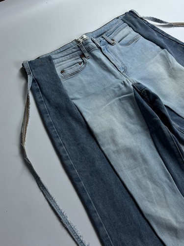 Acne Studios Reworked Patchwork Jeans Handmade Wide Leg Baggy - Bild 4 von 8
