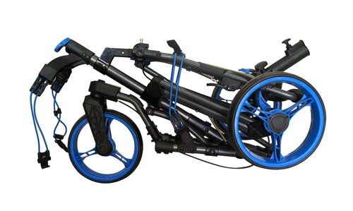 360 Swivel 3 Wheel Push Pull Golf CART-Fast closing and opening -(Charcoal/Blue) - Picture 6 of 12