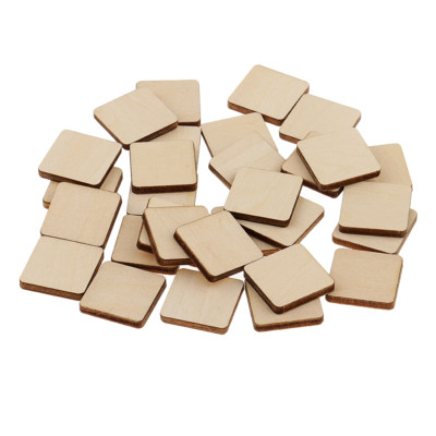 30x Quadratische MDF Unfertige Holz Rohlinge Plakette zum Selbermachen Malen Zeichnen 20x20mm