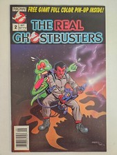 The Real Ghostbusters #2 Now Comics 1988 Newsstand With Poster VF-