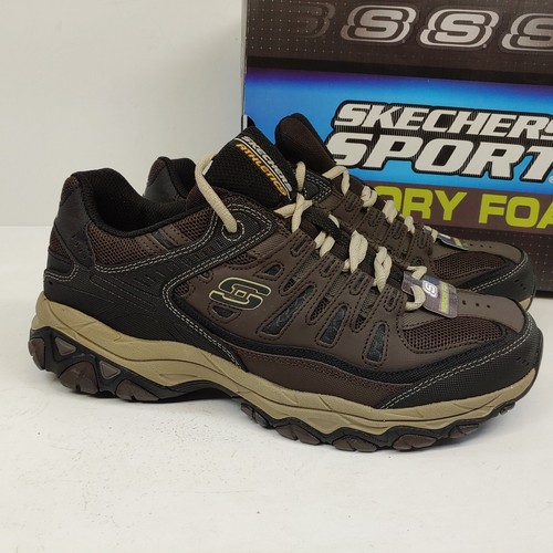 Skechers Sport After Burn M. Fit Schuhe Herren Größe 11,5 braun 50125