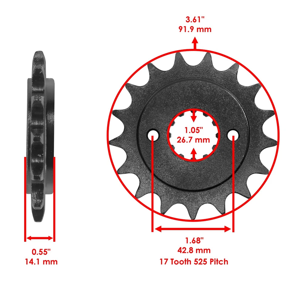 Front & Rear Sprockets Kit for Honda VT750C VT750CD Shadow Ace750 1998-2003 - Image 2 of 4