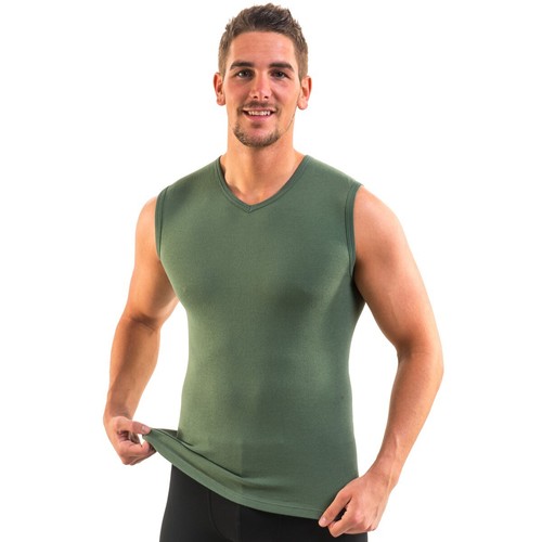 HERMKO Herren Muskelshirt Bio-Baumwolle V-Neck Trägershirt Basic 3050          - Bild 12 von 12