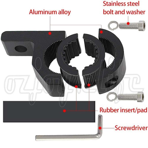 2x 19-25mm Bullbar Pipe Mount Bracket Clamps LED Work Light Bar 2 set Inserts AU - Picture 6 of 12