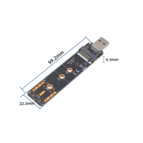 M.2 NVME SSD to USB3.2 GEN2 Board Adapter for NVMe 2230 2230/2242/2260/2280 f - 第 5/8 張圖片