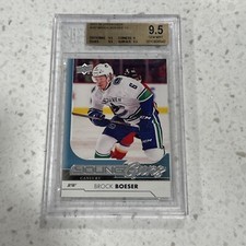 2017/18 BROCK BOESER UPPER DECK YOUNG GUNS #247 GRADED BGS 9.5 VANCOUVER CANUCKS