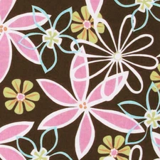 MICHAEL MILLER "DAISY DREAM" Brown by the 1/2 yard