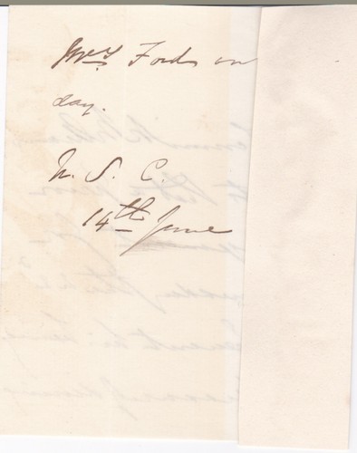 GEN. SIR WILLIAM FENWICK c1859 AUTOGRAPH NOTE - CRIMEAN WAR & LT GOV NOVA SCOTIA - Picture 1 of 2