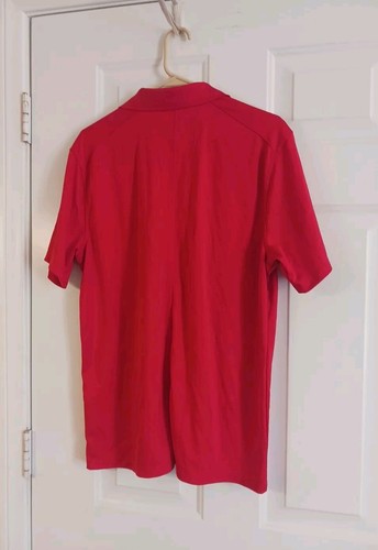 Nike Golf Dri-Fit Polo Shirt Men's Large Red Short Sleeve Golf Athletic - Picture 5 of 5