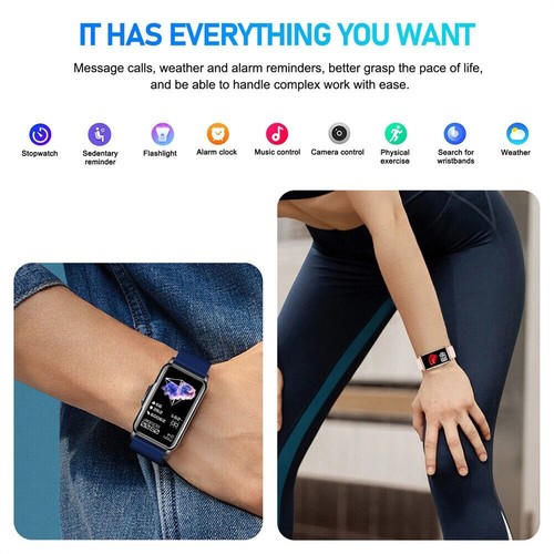 Bluetooth Smartwatch Touchscreen Armband Fitnesstracker für Männer und Frauen - Bild 23 von 26