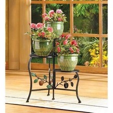 Gl 2tiers Plant Stand Indoor Flower Pot Shelf Bronze Ebay Item 3 Metal Outdoor Indoor Pot Plant Stand Garden Decor Flower Rack Wrought Iron Us