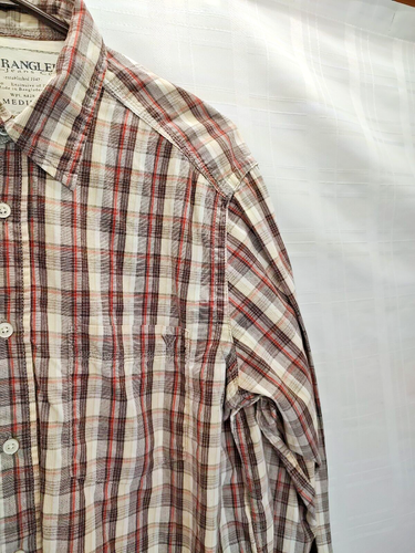 Camisa Wrangler Jeans Co Para Hombres Botón Delantero Talla M Multicolor A Cuadros Manga Larga - Imagen 6 de 23