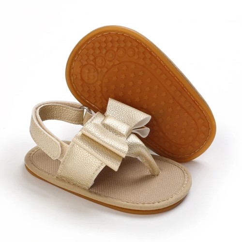 Baby Sandals Summer Party Girls Soft Rubber Sole Size 0-18 Months Non-Slip - Picture 10 of 11
