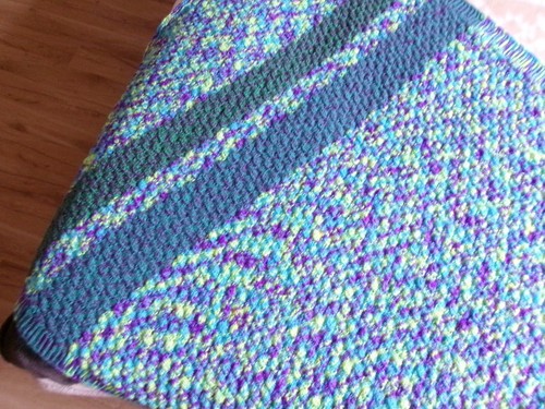 Baby- Kinderdecke ca.100x100 cm Wolldecke Kuscheldecke Handarbeit gestrickt - Bild 4 von 6