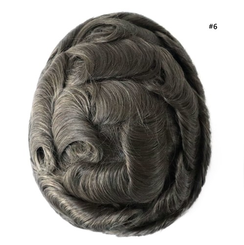 Mens Human HairToupee System 0.08mm Thin Skin Hair Piece 8X10 Express Shipping - Picture 46 of 72