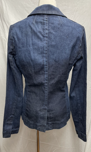 Giacca blazer jeans denim blu marca Lucky nuova con etichetta $149 taglia media - Foto 2 di 3
