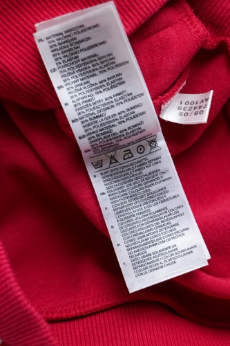 Adidas Women Track Jacket Activewear Casual Red Full Zip Cotton Blend size UK14 - Picture 8 of 8