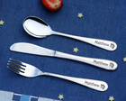 Personalised Engraved Childrens Cutlery Set ZODIAC SIGNS Birthday Kids Gift Idea