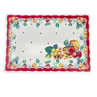 Vintage Martha Stewart Vinyl Placemats Set of 6 Red & White Cherries 1997