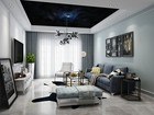 3D Night Moon Sky Clouds Fairy - Ceiling Mural -  Ceiling Wallpaper Mural
