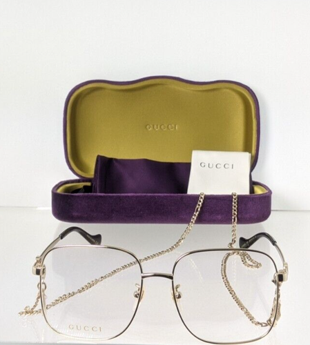 Brand New Authentic Gucci Eyeglasses GG 1092 001 Gold GG 1092O 56mm - Picture 5 of 7