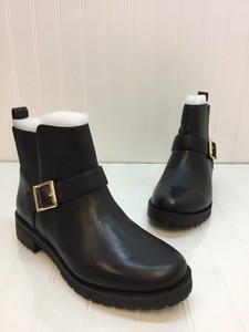 Women-Vionic-Mystic-Mara-Black-Leather-Moto-Monk-Strap-Ankle-Boots-Size-9-NIB