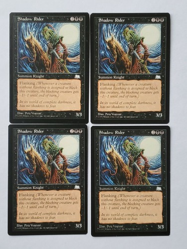Carta Magic The Gathering Evoca Cavaliere Cavaliere Ombra Fiancheggiante 4 Conteggi - Foto 5 di 6