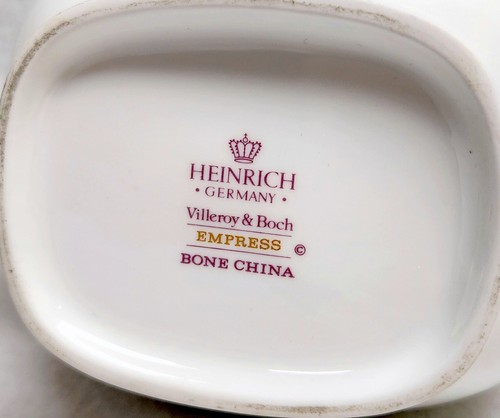 Vintage Bone China Heinrich Germany Villeroy & Boch EMPRESS Tea/Coffee Pot mint - Picture 7 of 11