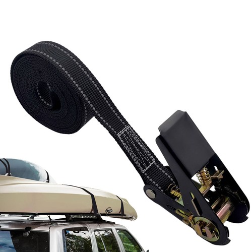 1 Pcs Extra Long Over Tire Car Hauler Truck Trailer Auto Ratchet Tie Down Strap - Picture 6 of 14