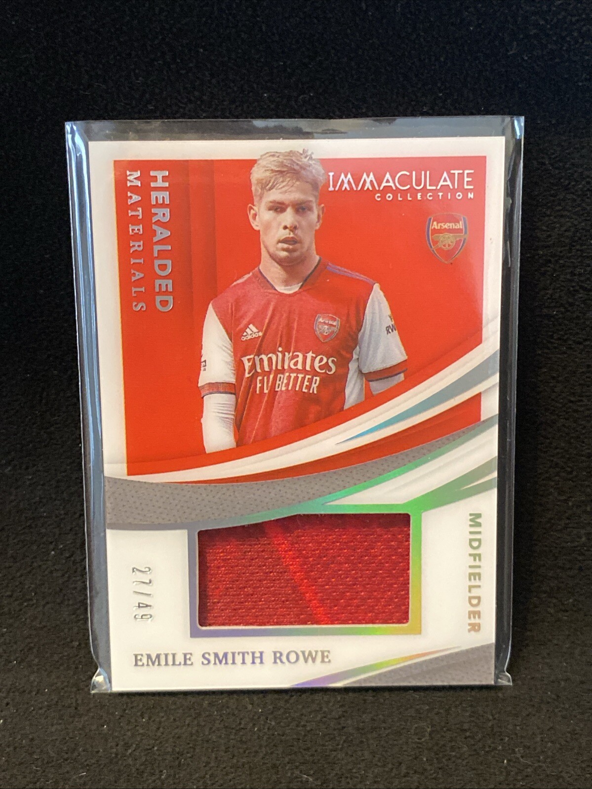2021 Immaculate EMILE SMITH ROWE Heralded Materials Patch Arsenal England /49