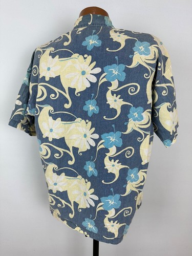 Vintage 90s Hutspah Hawaiian Shirt Mens L Floral Hibiscus Tiki Aloha Cotton USA - Bild 8 von 17