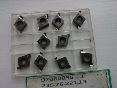 10 Widia carbide grooving inserts 2.3mm TTX ( 2.30 groove 2.3 external rh ) - Picture 1 of 2