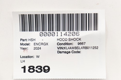 2020 - 2025 BUICK ENCORE GX REAR LEFT LIFTGATE SHOCK LIFT SUPPORT OEM 42483641 - Picture 10 of 10
