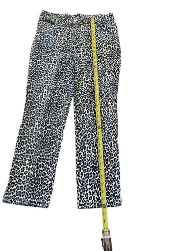 Women’s Jude Connally Blue Cheetah Print Pants Size Medium - Picture 3 of 9