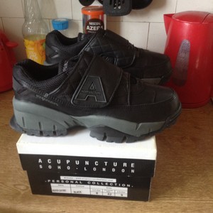 cuir en Soho noires pour Uk 8 Chaussures baskets 42 Euro London homme Acupuncture gpAqwaZEnx
