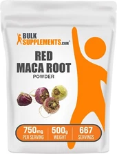 BulkSupplements Red Maca Powder - 750mg per Serving