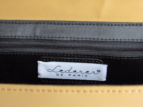 LEDERER DE PARIS Gorgeous Tan & Black Leather Vintage Baguette Shoulder Bag-EUC - Picture 12 of 12