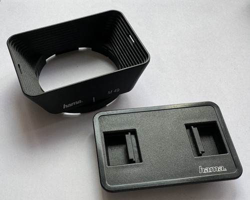 Hama Germany 49mm Snap On Rectangular Lens Hood - Picture 2 of 3