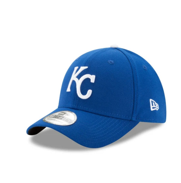 Новая эра KC Royals 39-го размера с эластичной посадкой темно-синего цвета - Sz Small-Medium