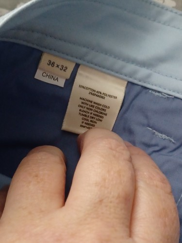NWOT ONWARD RESERVE Light Blue Performance Stretch 5 Pocket Chino Pants 36 x 32 - Picture 9 of 9