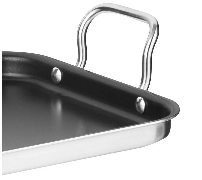 10x18 NonStick Double Burner Griddle Skillet Stainless Steel Induction