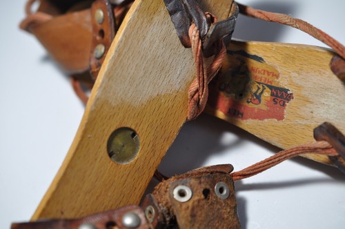 Vintage dutch wooden strap on ice skates made in Nederlands - Picture 12 of 13