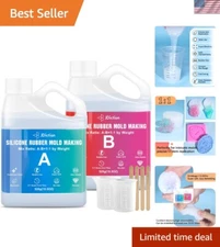 2.32lb Silicone Rubber Kit for Precise Mold Making - Bubble-Free & Flexible