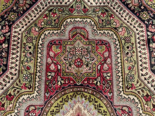 6x9 HANDMADE ANTIQUE RUG BLUE GREEN VINTAGE ORIENTAL handwoven colorful 6x10 ft - Picture 6 of 22