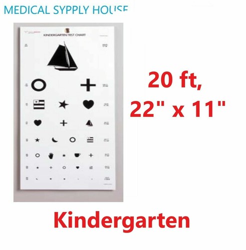 Prueba de gráfico de ojos Snellen TECH-MED, 20 pies mate no reflectante, 22" x 11", 20 pies - Imagen 7 de 8