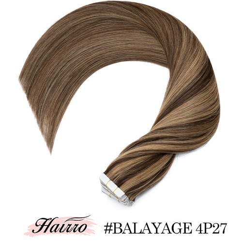 Nastro per capelli russi 100% Remy in extension capelli umani veri spesso doppio disegno - Foto 45 di 57