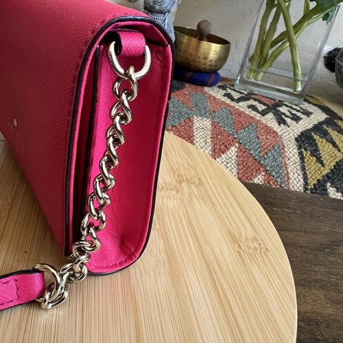 Kate Spade Cedar Street Cami Pink Saffiano Leather Small Chain Strap Crossbody - Picture 5 of 14
